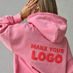 Felpa Oversize da Donna <span class=keywords><strong>con</strong></span> Cappuccio e Fodera, Stampa Frontale 3D <span class=keywords><strong>con</strong></span> Logo, Spalle Scese, Stile Streetwear Autunno Inverno - Product Image 1