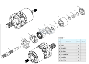 Pièces d'excavatrice ELIC, pompe principale PC128UU HPD56 708-1L-00421, piston hydraulique pour remplacement - Product Image 4