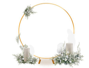 Arco dorado curvo LANJO de 2 m/6,6 pies para bricolaje con bolsas de agua con peso para fiestas de cumpleaños, bodas y Navidad - Product Image 6