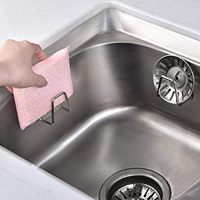 Support de rangement adhésif en acier inoxydable pour évier de cuisine, porte-éponge et porte-essuie-tout, OEM/ODM