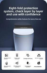 Умный унитаз MWD с сертификатом CE, интегрированным биде, функцией омывания и сушки, P/S-сифоном, современный напольный унитаз для Европы - Product Image 6