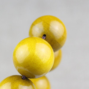 Sichuan Golden Nanmu Wood <b>Bracelet</b> 15mm 18mm 20mm Round Beads Religious Ceremony Unisex Jewelry Collectible Buddhist Beads - Product Image 4