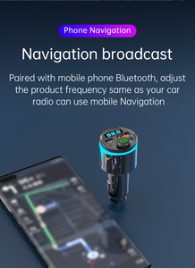 Reproductor de Audio para Auto Portátil de Metal, Transmisor FM USB, Receptor de Audio Inalámbrico, Reproductor <span class=keywords><strong>MP3</strong></span>, Cargador de Auto PD30W QC18W, 1 Año de Garantía - Product Image 4