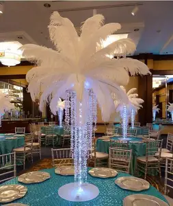 Penjualan Terlaris Bulu Burung Unta Festival Karnaval Besar 50-55 Cm untuk Dekorasi Pernikahan dan Pesta