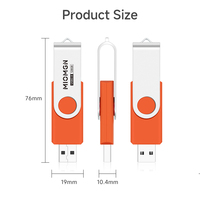 Flash Drive USB 2.0 USB 3.0 Putar Matte Custom Grosir 8G 16G 32G 64G 128GB - Pen Drive Anti-Selip untuk Penyimpanan Data yang Andal