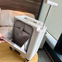 Valise intelligente à roulettes avec cadre en aluminium, poignée intelligente, nouveau design, valise-poussette