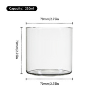 Gobelet en verre cylindrique droit réutilisable et durable, bol à dessert en verre transparent pour parfait, crème glacée, bubble tea, maison, café