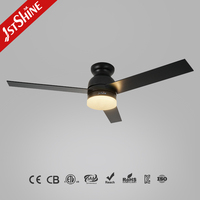 Ventilateur de plafond 1stshine 52 pouces, design moderne, efficace, utilisation intérieure/extérieure, ultra silencieux, installation facile, avec lumière LED