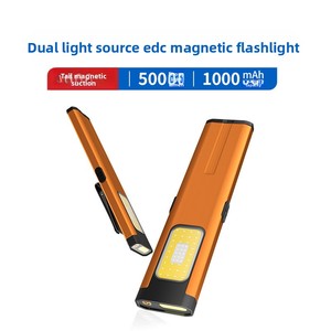 New Magnetic Double Light Source LED <b>Rechargeable</b> EDC <b>Flashlight</b> Mini Portable Outdoor Emergency Multi-Function Card Lamp - Product Image 5