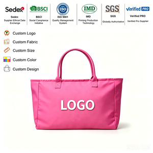 Sacs fourre-tout en toile de coton naturel en gros, motifs lettres, taille moyenne, avec bandoulière et poignées - Product Image 1