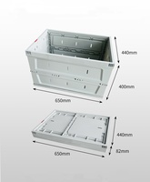 Boîte de stockage logistique pliable et empilable en PP recyclable, durable, pour le transport industriel, caisse en plastique