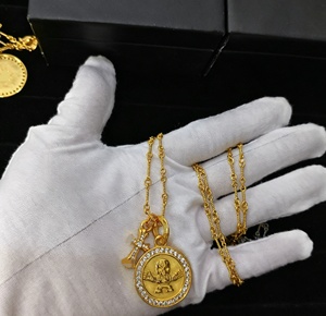 Collier pendentif croix CH Chrome Hearts en zircon pour hommes et femmes, plaqué or et <span class=keywords><strong>argent</strong></span>, chaîne tendance en alliage de cuivre, cadeau vintage - Product Image 3