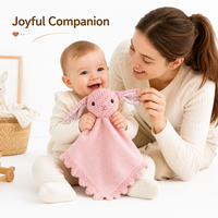 Vente en gros d'usine : Jouets en peluche animaux pour bébés, adorable couverture de confort pour bébé en crochet