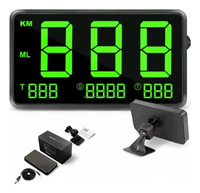 Precio de Fábrica C80 para Todos los Vehículos, Velocímetro Digital Compatible con Pantalla de 4.5 Pulgadas, GPS MPH/KM/H, Pantalla HUD para el Tablero del Automóvil, Color Negro