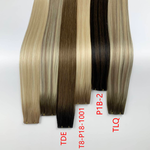 Extensions de <span class=keywords><strong>cheveux</strong></span> humains Tophelle Russie de bonne qualité, fabriquées à la machine Double Draw, 28 pouces, Volume Genius Weft - Product Image 5