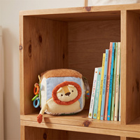 Cube d'activités Montessori pour bébé, jouet hochet lion, cube sensoriel avec anneau suspendu, coordination œil-main, cadeau de développement pour nourrisson