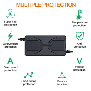 Caricabatteria per scooter elettrico al litio <span class=keywords><strong>da</strong></span> 60 <span class=keywords><strong>volt</strong></span> con certificazione 60 v2a universale e caricabatterie per bici - Product Image 4