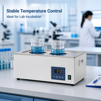 Bain-marie de laboratoire professionnel 3,4 L numérique thermostaté à 2 trous avec revêtement en acier inoxydable, chauffage de précision à température constante