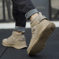 ZG sepatu bot kerja, sepatu keselamatan kulit Suede Anti tusukan tahan aus 8831
