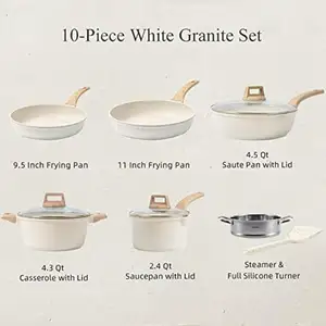 Bán buôn Die Cast nhôm gốm không dính Bếp Nấu Ăn chậu và chảo Pot Set Granite Cookware Set