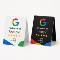 Carte NFC personnalisée avec code QR pour les avis Google, support de menu de table en PVC et bois, adapté aux restaurants, hôtels et commerces de détail