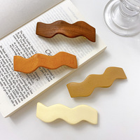 Pinces à cheveux en forme de vague Simple, 1 pièce, accessoires pour cheveux, chouchous, Barrette en bois de canard, Clips pour femmes