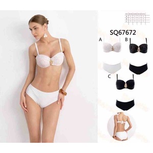 Ensemble soutien-gorge et culotte HDJ, soutien-gorge à armatures en dentelle, push-up, bonnets couvrants, lingerie femme, tailles 46/48 50/52 54/56, blanc et noir - Product Image 1