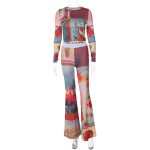 2024 New Autumn And Winter Women's Fashion Printing Set For Women