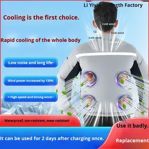 Unisex Rechargeable <strong>Air</strong> <strong>Conditioning</strong> Summer Workwear Printed Polyester Outdoor Construction Site Uniform with Cooling Fan - Product Image 2
