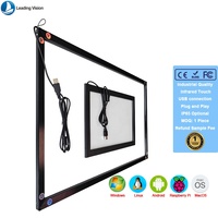 Monitor LCD de 32 Pulgadas con Pantalla Táctil Infrarroja, de Aleación de Aluminio, para Uso Comercial, con Soporte de Pared