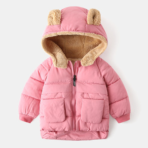 Vêtements pour enfants garçons et filles, version coréenne, <span class=keywords><strong>pull</strong></span> épais en polaire avec fermeture éclair et dessin animé pour bébés - Product Image 4