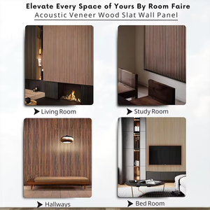 ECOUPP Yüksek Kaliteli Akustik Ahşap Duvar Paneli Ses Yalıtımlı MDF Akupanel Ahşap Çıtalı Duvar İç Mekan Dekorasyonu Duvar Tavanı için - Product Image 4