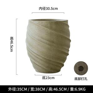 Maceta de Suelo de <span class=keywords><strong>Barro</strong></span> de Magnesio Estilo Escandinavo Hecha a Mano MSH para Plantas Grandes de Interior/Exterior - Product Image 4