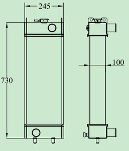 Radiatore ad Alte Prestazioni JSY, Parti per Macchinari Agricoli, Componenti per Trattori, Radiatore per Escavatori, Raffreddatore Olio Idraulico 24v - Product Image 5
