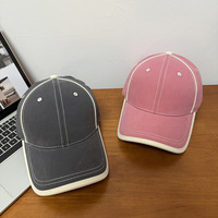Casquette de baseball unie pour femme, brodée et imprimée, polyvalente, respirante, décontractée, pour l'extérieur, vente en gros