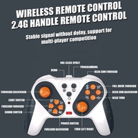 4-Rad 2,4G Intelligenter Ferngesteuerter Plastik-Hunderoboter Elektrisch Betriebenes RC-Spielzeug mit Sound-, Licht- und Sprühfunktionen