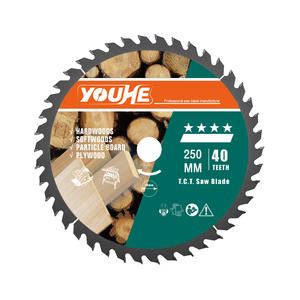 YOUHE Factory Direct Sales 10 "250MM * 30*40T Hoja de sierra TCT para cortar madera - Product Image 1