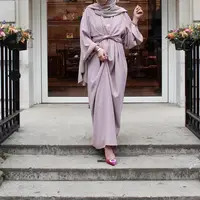 Gamis Abaya Dubai Lengan Panjang, Pakaian Muslim Wanita Lengan Panjang 2022