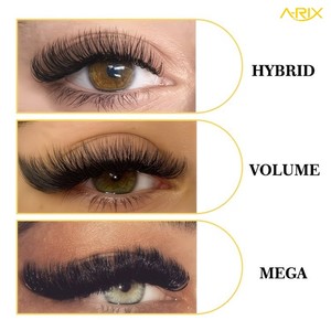 Extensions de cils A-RIX Professional Mega Volume Noir Mat Intense 0.03 0.05 Volume Russe pour la création de fans - Product Image 5