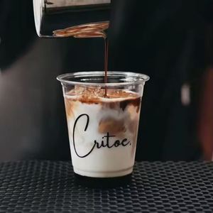 Gobelets en plastique PET 98 mm transparents, écologiques, imprimés sur mesure, pour café, eau minérale, lait à emporter – Vente en gros, succès commercial - Product Image 3