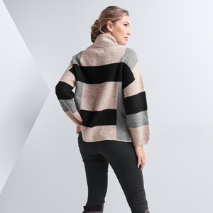 เสื้อสเวตเตอร์แบบสวมหัวคอเต่าของผู้หญิงเสื้อสเวตเตอร์ถักแบบหนาอุ่นออกแบบได้ตามต้องการ - Product Image 2