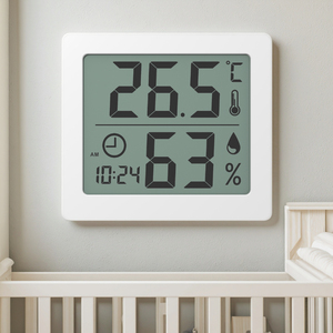 Lớn LCD hiển thị điều khiển nhiệt độ cho bé phòng Abs Máy tính để bàn đứng on/off C/F hộ gia đình độ ẩm kỹ thuật số điện tử ODM - Product Image 1