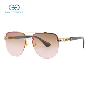 Lunettes de soleil pilote pour homme à double pont en métal, style aviation, 2022 - Product Image 6