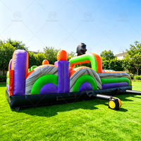 Parcours d'obstacles gonflable d'Halloween sur le thème des vampires, parcours d'obstacles gonflable en PVC, grand parcours d'obstacles gonflable d'extérieur pour enfants et adultes