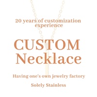 Collier en acier inoxydable 316l avec logo laser personnalisé, plaqué or 18k, résistant à la rouille, anti-décoloration, hypoallergénique, bijoux délicats 2026