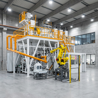 Usine de fabrication d'adhésif pour carrelage entièrement automatique, ligne de production de mortier sec avec contrôle intelligent et bras robotique