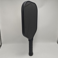 Raquette de pickleball professionnelle noire, certifiée USAPA, élégante, à faible résistance au vent, surface en carbone T700 mate, pour la ligue et le fitness