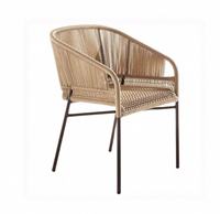 Ensemble de chaises de jardin modernes en aluminium avec corde tissée Chaise de salle à manger sectionnelle avec table Ensemble de chaises de bar et de patio