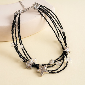 <span class=keywords><strong>Collana</strong></span> Choker Punk Y2K <span class=keywords><strong>con</strong></span> Ciondolo a Stella in Rame <span class=keywords><strong>e</strong></span> <span class=keywords><strong>Perline</strong></span> di Vetro, Stile Dolce <span class=keywords><strong>e</strong></span> Cool <span class=keywords><strong>con</strong></span> <span class=keywords><strong>Perline</strong></span> <span class=keywords><strong>Nere</strong></span> a Filo Multiplo - Product Image 5
