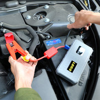 Batterie au Lithium PONFLY 12V démarreur de saut de voiture alimentation de démarrage d'urgence 8000mAh batterie de voiture Booster batterie externe